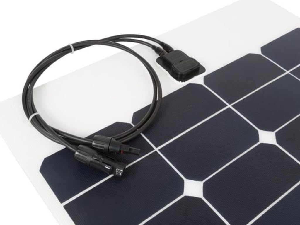 Perel Panneau solaire polycristallin, haute efficacité et résistant aux intempéries, 50W