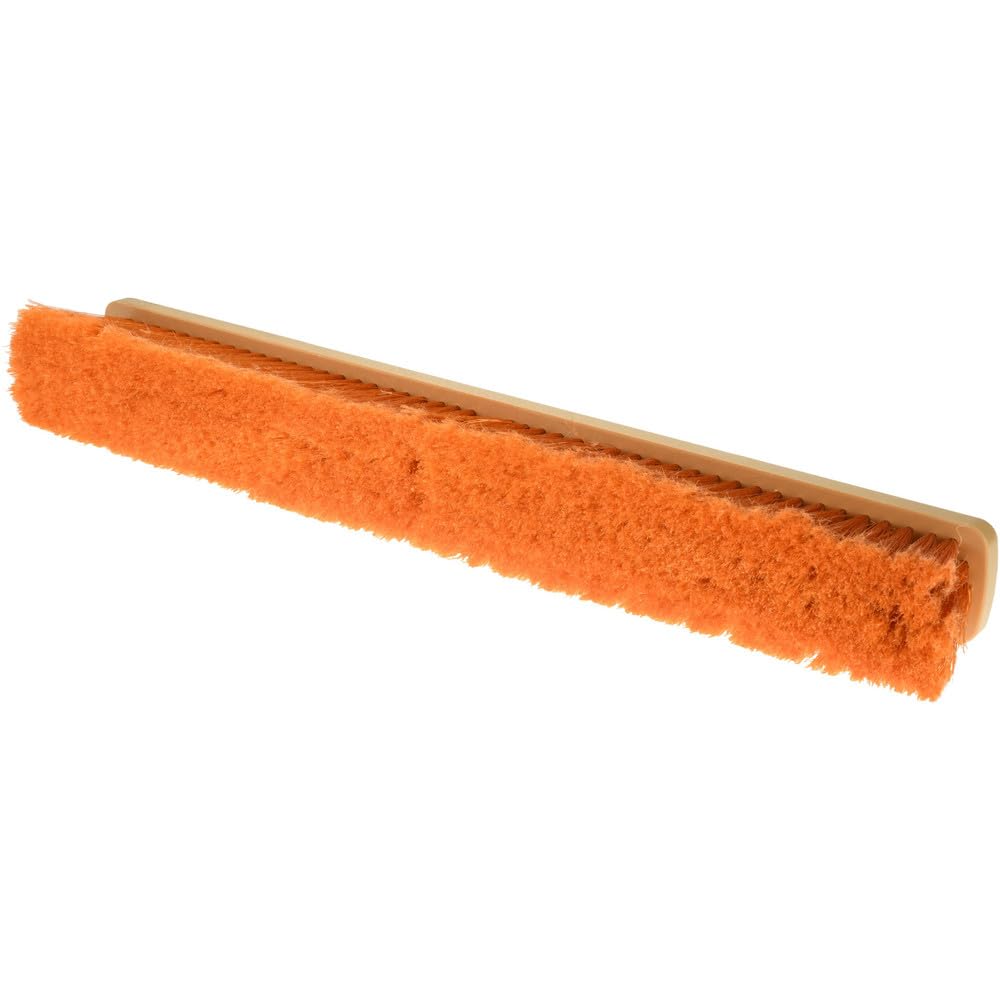 PRO SOURCE Bolt-On Push Broom Head: Orange Polypropylene Bristles, 24