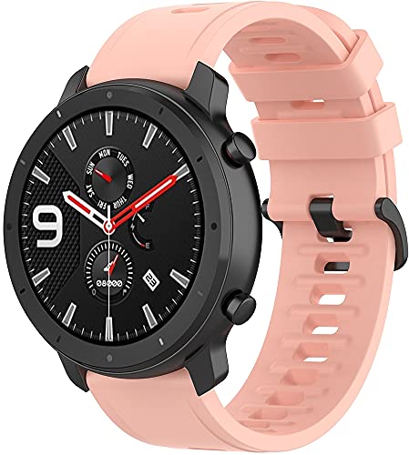 Classicase �R���p�`�u�� Amazfit GTS/GTS 2 / GTS 2 mini/GTS 2e / Bip S/GTR 42mm ���v�o���h�A�\�t�g�V���R�������p���X�g�o���h (20mm Pattern 6)