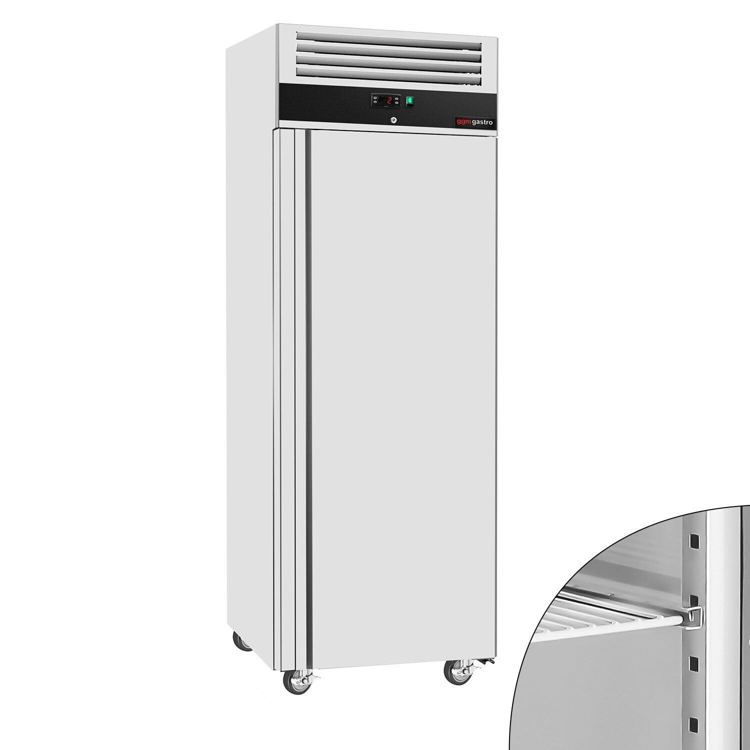GGM Gastro Tiefkühlschrank ECO 400 L | Ideal für den Dauereinsatz, hygienisch durch Edelstahl, einfache Reinigung, abschließbar, flexibel positionierbar