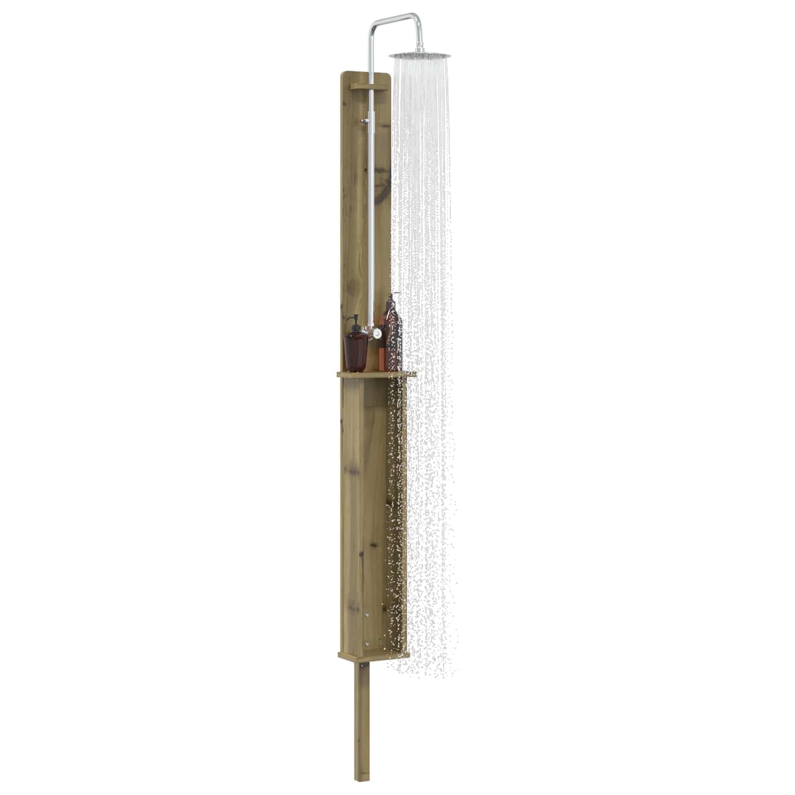 vidaXL Ducha Exterior 246 cm Natural