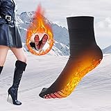 turmalin schwarz anhänger Farbe: Weiß,Schwarz,Khaki Xisimei Socken Selbsterhitzung, Warm Turmalin Magnetisch Socken für Erwachsene Und Kinder Fußmassage Füßlinge Anti-Müdigkeit Draussen Sportsocken Anti-Erfrierungen (Erwachsene-Schwarz)