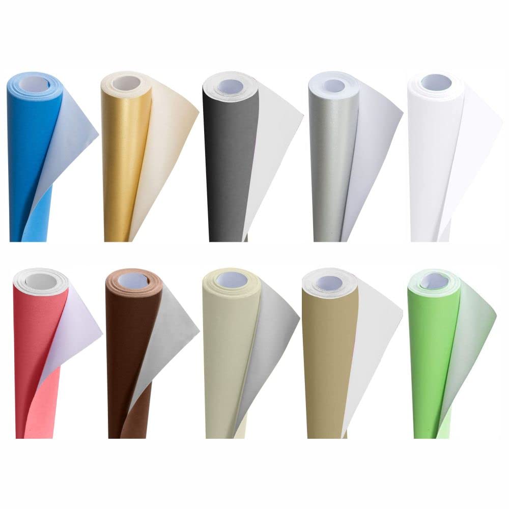 3 Ace Crafts (Pack of 10) Poster Paper Roll (Assorted) approx 76cm x 10m for Gift Wrapping, Craft, Packing, Parcel, Party Decoration, Table Runner, School Notice Boards, Display and Card Making