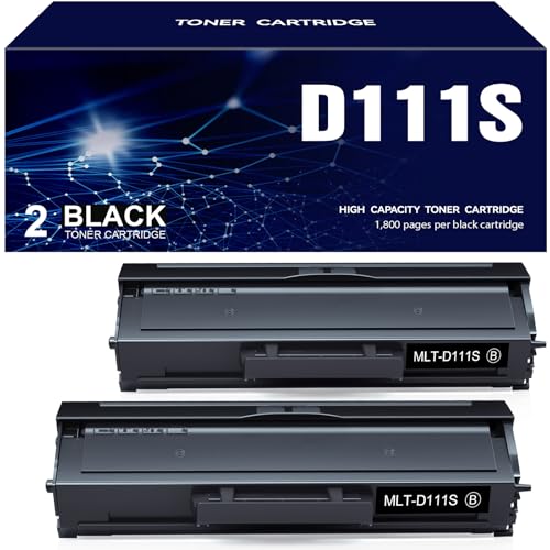MLT D111S Toner Compatible para Samsung MLT D111S D111S D111L Cartuchos de tóner para Samsung Xpress M2070 M2022 M2020 M2026 M2026W M2022W M2020W SL M2070 SL M2070W SL M2070F (2 Negro)
