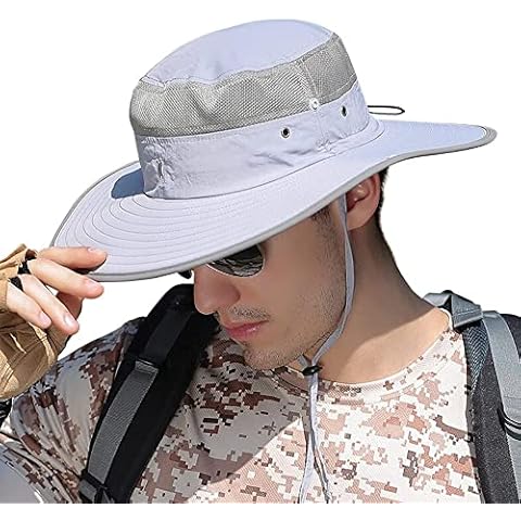 Cooltto Sun Hat with Protection UPF 50+ Wide Brim Bucket Boonie Hat for Men&Women Gray Cover