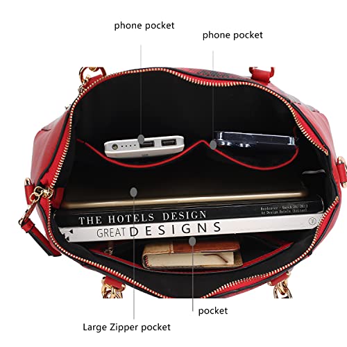 Bolso Tote para mujer con muñequera, cuero vegano con relieve de serpiente miniatura 6