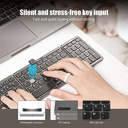 SIKAI CASE Foldable Wireless Keyboard with Numeric Keypad #TOP10
