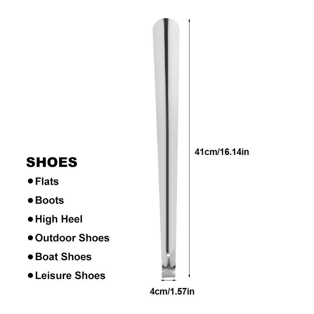 Calzascarpe In Acciaio Inossidabile Diompirux - 2 Pezzi, Lunghezza 42cm, Con Occhiello Per Appendere, Per Anziani E Donne Incinte - Foto 11
