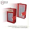 ekavale Damen Geldbörse aus weichem Leder mit RFID-Schutz - Damen-Portemonnaie (Rot) #3