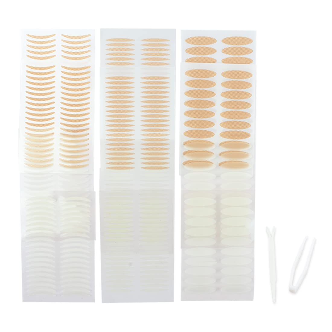 480 Pcs Cintas para Párpados con Varillas de Horquilla y Pinzas Tiras Invisibles para Levantar Párpados Dobles para Párpados Cintas para Ojos Autoadhesivas para Párpados Mono Caídos con Capucha