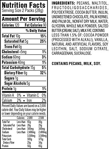 Vista 5 de Atkins Racios de caramelo de nueces Golosinas ricas y decadentes con chocolate caramelo y nueces 10 racimos por caja 049 onzas paquete de 10