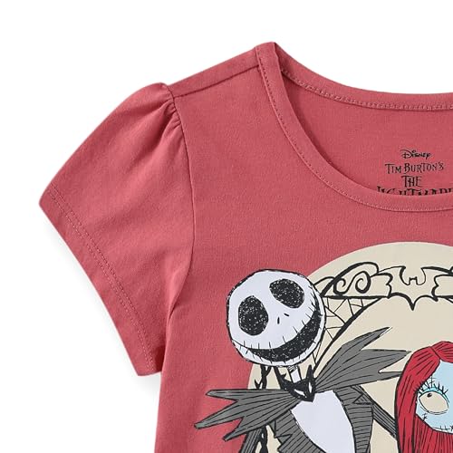 Disney Nightmare Before Christmas Girls Short Sleeve T-Shirt for Big Kid2