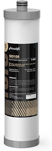 Frizzlife SED10R (1ª etapa) Cartucho de filtro de repuesto para filtros de agua debajo del fregadero DW10, TW10, DW10F, TW10F