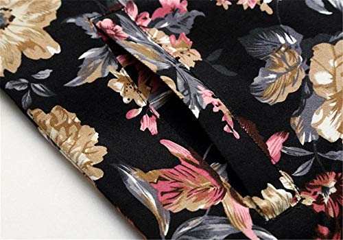 Hengao Men Vintage Floral Print Slim Fit Zipper Front Bomber Jacket, Jk995 Black, 48 = Tag 6Xl #TOP4