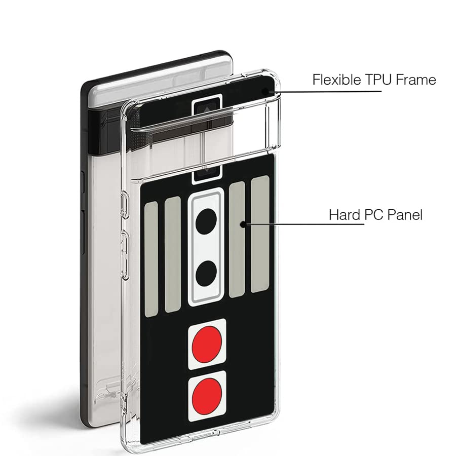 Coque de jeu Pixel 7 transparente antichoc compatible Google