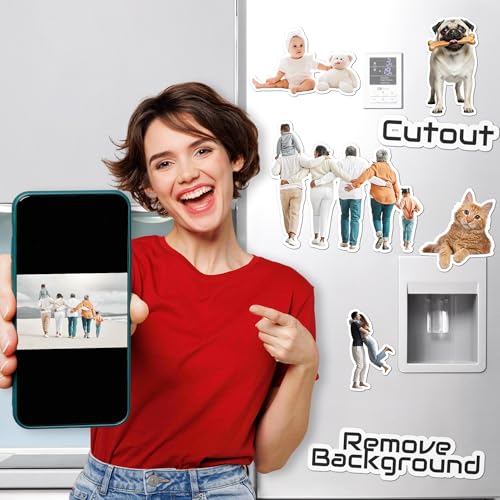 Custom Cutout Photo Fridge Magnet 1PCS Remove Background Refriger...