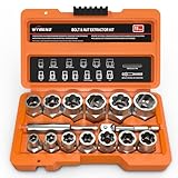 15 PCS Bolt Extractor Set, 3/8' Drive Impact Bolt & Lug Nut Remover Socket Tool Kit, Stripped Bolt Extractor Socket Set For Broken,Damaged, Frozen, Studs, Rusted, Rounded-Off Bolts, Nuts & Screws