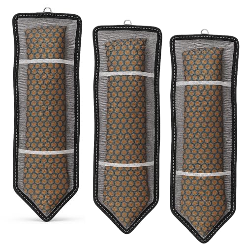 Image of Men's Tie Covers for Wardrobe | Zip Closure Organizer for Formal Ties | Dustproof & Durable Pouch Holds 6-8 Ties Per Cover - Durable and Compact Design | Pack of 3