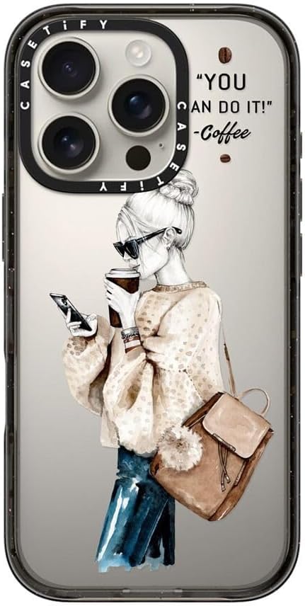 まきCASETiFYインパクト iPhone 16 Pro ケース クリア CASETiFY ケースティファイ インパクト クリア/ブラック