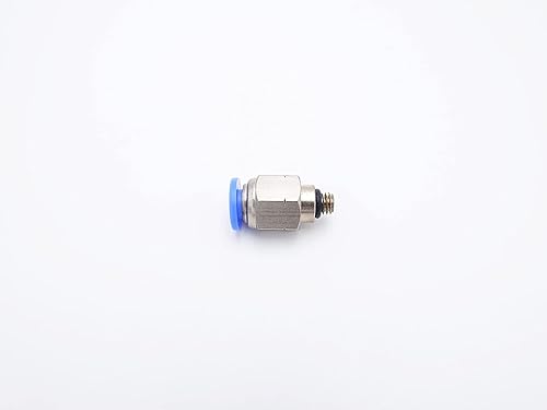 Vista 199 de Empuje para conectar conexión de tubo de 1/8" OD x 1/4" macho NPT rosca, línea de agua recta macho neumática, conectores de empuje rápido