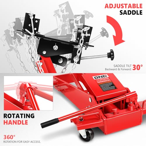 Image of DNA Motoring Hydraulic Transmission Jack, 1.5 Ton Heavy Duty Roll Under Service /Floor Jack, 9.1-36.6 in Height Range,TOOLS-00321