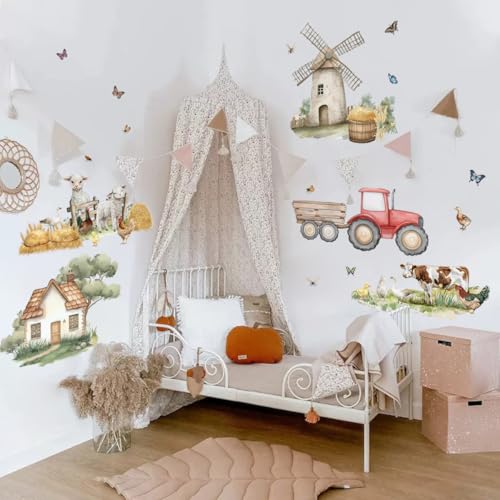 Vinilo Decorativo Tractor Granja Animales 3 Piezas miniatura 4