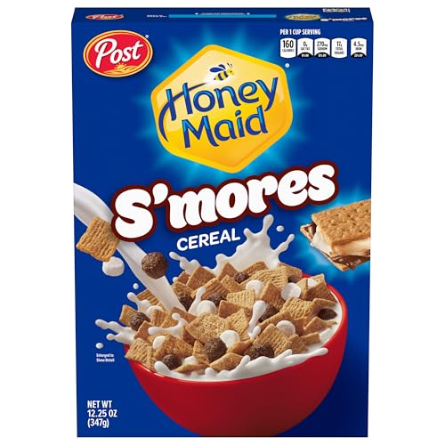 Post HONEY MAID® S'mores Chocolate Marshmallow Graham Cracker Cereal Breakfast Cereal 12,25 oz, 12 recuento