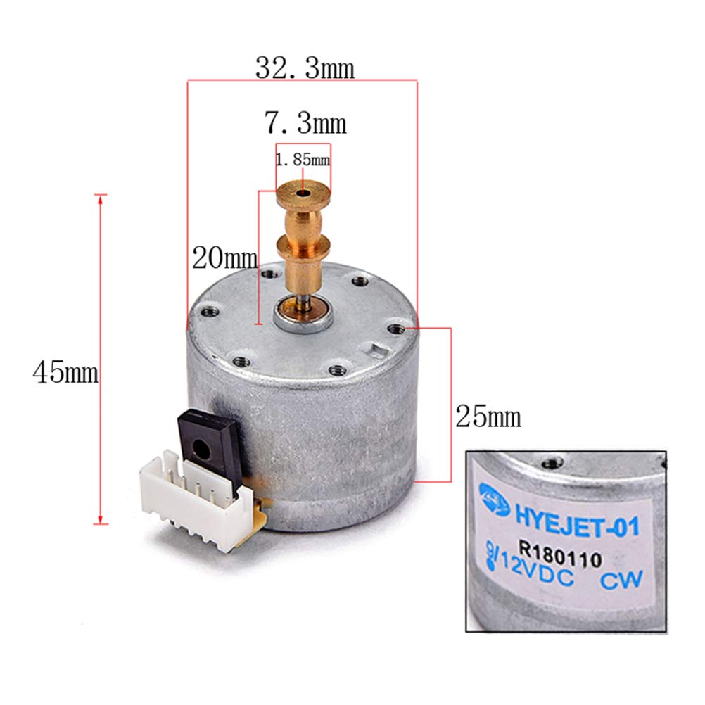 geneic EG530SD-3F DC5-12V 3-snelheden 33/45/78 RPM Instelbare Metalen Draaitafels Motor Koperen Sleeve Motor voor Draaitafel Platenspeler