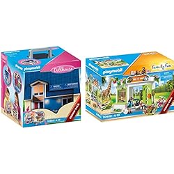 Casa Muñecas Maletin Playmobil Amazon PLAYMOBIL Dollhouse 70985 Casa Muñecas Maletín con Mango Plegable, Juguetes para niños a Partir de 4 años & Family Fun 70900 Consulta Veterinaria en el Zoo, Juguetes para niños a Partir de 4 años