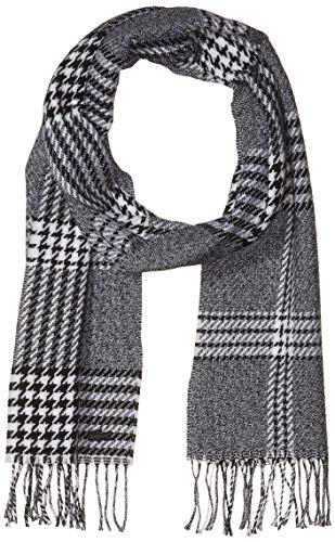 Lacoste Mens Chic Scarf Cold Weather Scarf, Flour/Black, One Size