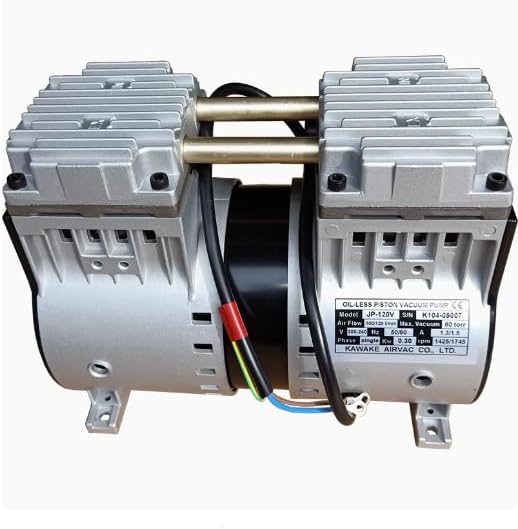 Available for kawake Oil-Less Piston Vacuum Pump Model JP-120H JP-90H JP-200H JP-180H JP-140H JP-40V 200-240V 50/60HZ KAWAKE AIRVAC CO.,LTD General Accessories (JP-140H 220V)