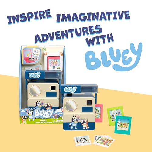 Image of Bluey Chikit Chikit Pretend Camera, 10 Photo Cards, Role Play