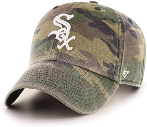 47 MLB Unisex-Adult Camo Clean Up Adjustable Hat Cap One Size (US Alpha One Size Chicago White Sox)