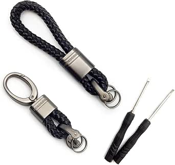 Herz Schlüsselanhänger Aus Leder - Mit Kunstperlen & Geflochtenem Seil | Vintage Design