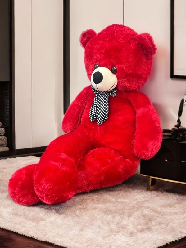 Image of Cionum Red Teddy Bear Soft Plush Toy for Kids - Cute Stuffed Toy - Soft Cuddly Plushie for Baby Boys & Girls, Return Gift - Teddybear 85cm