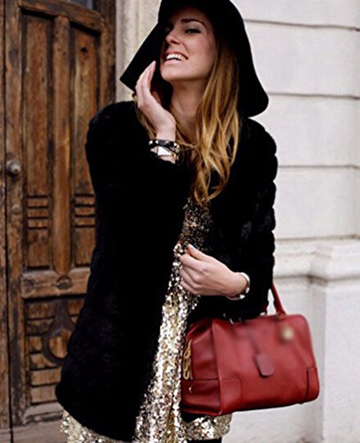 YiLianDa 2017 Moda Corto Giacca Pelliccia