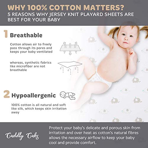 Cuddly Cubs Fitted Pack And Play Playard Sheets Compatible With Graco Pack N Play, 4Moms, Chicco, Guava Lotus And Other Playpen, Play Yards, Portable And Mini Cribs #TOP3