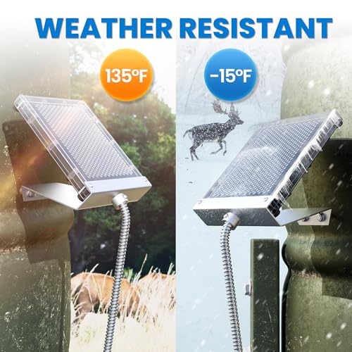 image for POWOXI 12V Solar Panel for Deer Feeder: 1.7W Waterproof Solar Battery 