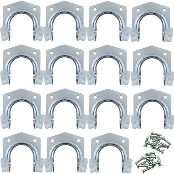 Garden Mile 15pc Set of Garage Storage Hooks for Hanging Heavy Duty Steel Galvanised Shed Hooks for Garden Tools Ideal for Tool Storage Large Hook Set for Indoors and Outdoors