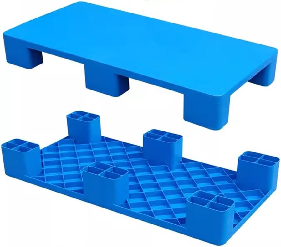 Plastic Pallets, Floor Platform Steps - 2204lbs Static Load Capacity - Moisture-Proof Storage, for Supermarket, Office, Warehouse, Residential, 1 Pack (Color : Blue, Size : 3.28x1.31x0.39ft)