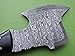 Ax-H-001,Custom Handmade Damascus Steel 9 Inches Axe - Exotic Wood and Bull Horn Handle