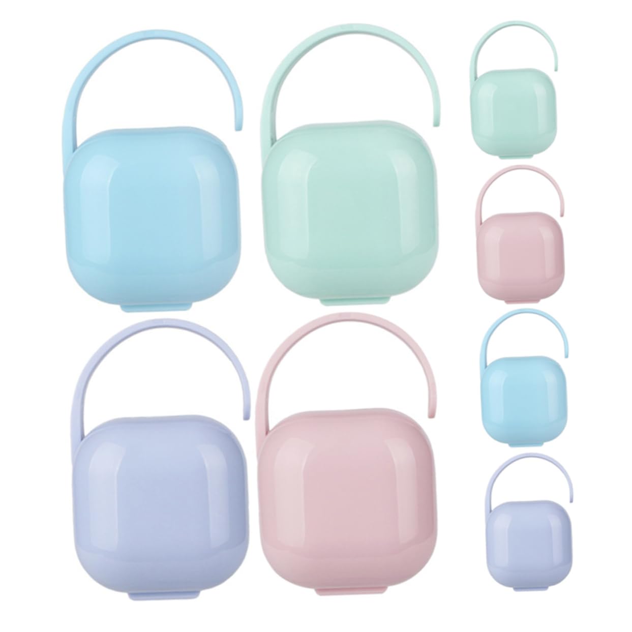 8pcs Pacifier Cover Lovey Pacifier Holder for Travel Bibs Box Safe Storage Case Compact Easy-Clean Holder Bag