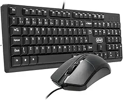 Kit Teclado E Mouse Com Fio USB Escritorio KNUP