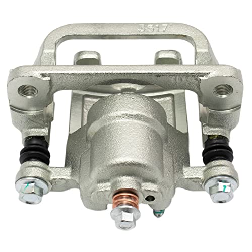 Image of TRQ Rear Brake Pad and Rotor Set Ceramic Solid Rotors Calipers