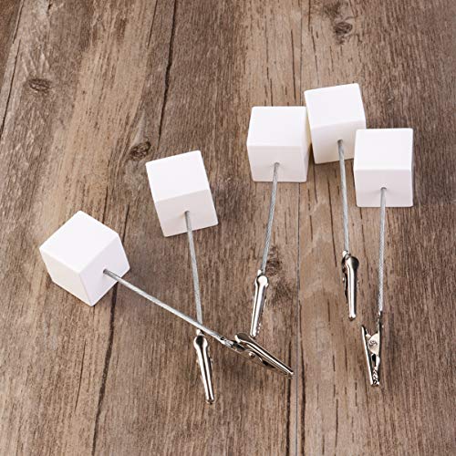 MILISTEN 10Pcs Plact Holder Cube Base Memorando Clipes Titular Com Alligator Clip Número da Tabela P