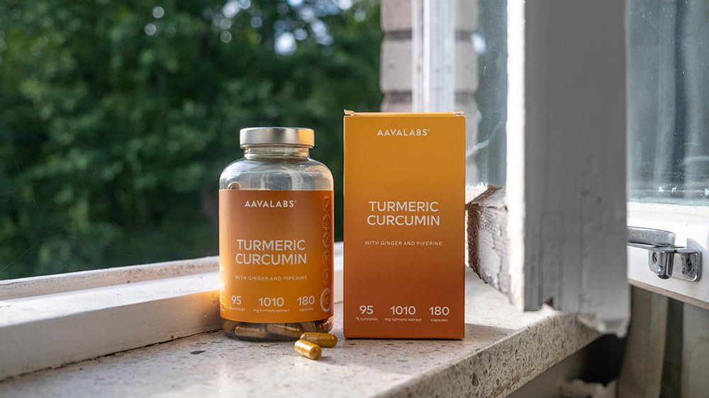 Curcumine Curcuma Gingembre Poivre Noir - Extrait de Curcuma, Piperine, Gingembre Gelule avec 95% de Curcumin et Pipérine - Turmeric Curcumin Vegan et sans OGM - 180 gélules
