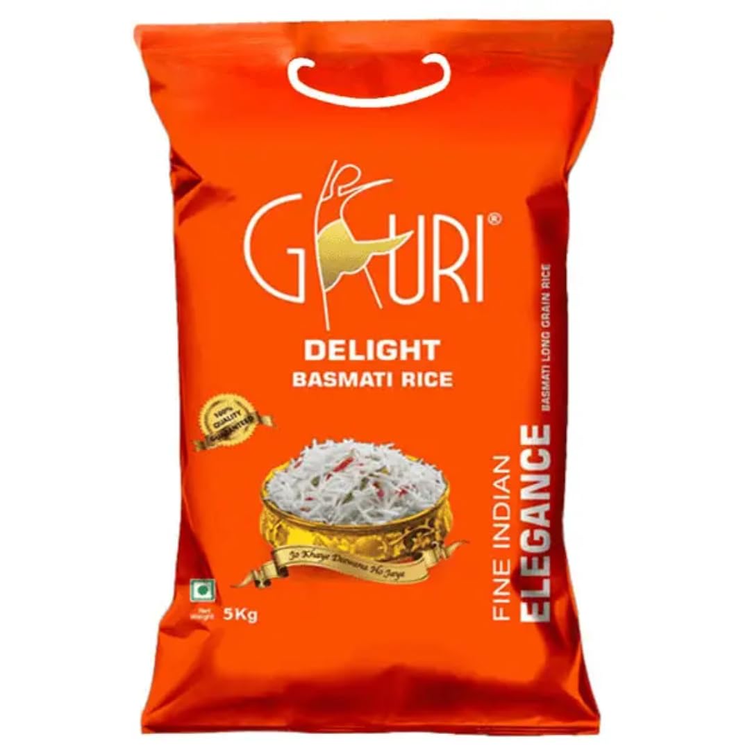 Gauri Delight Premium Basmati Rice | Aged Long Grain Basmati Rice | Aromatic & Fluffy | Ideal for Biryani & Daily Meals (5Kg)-image-31