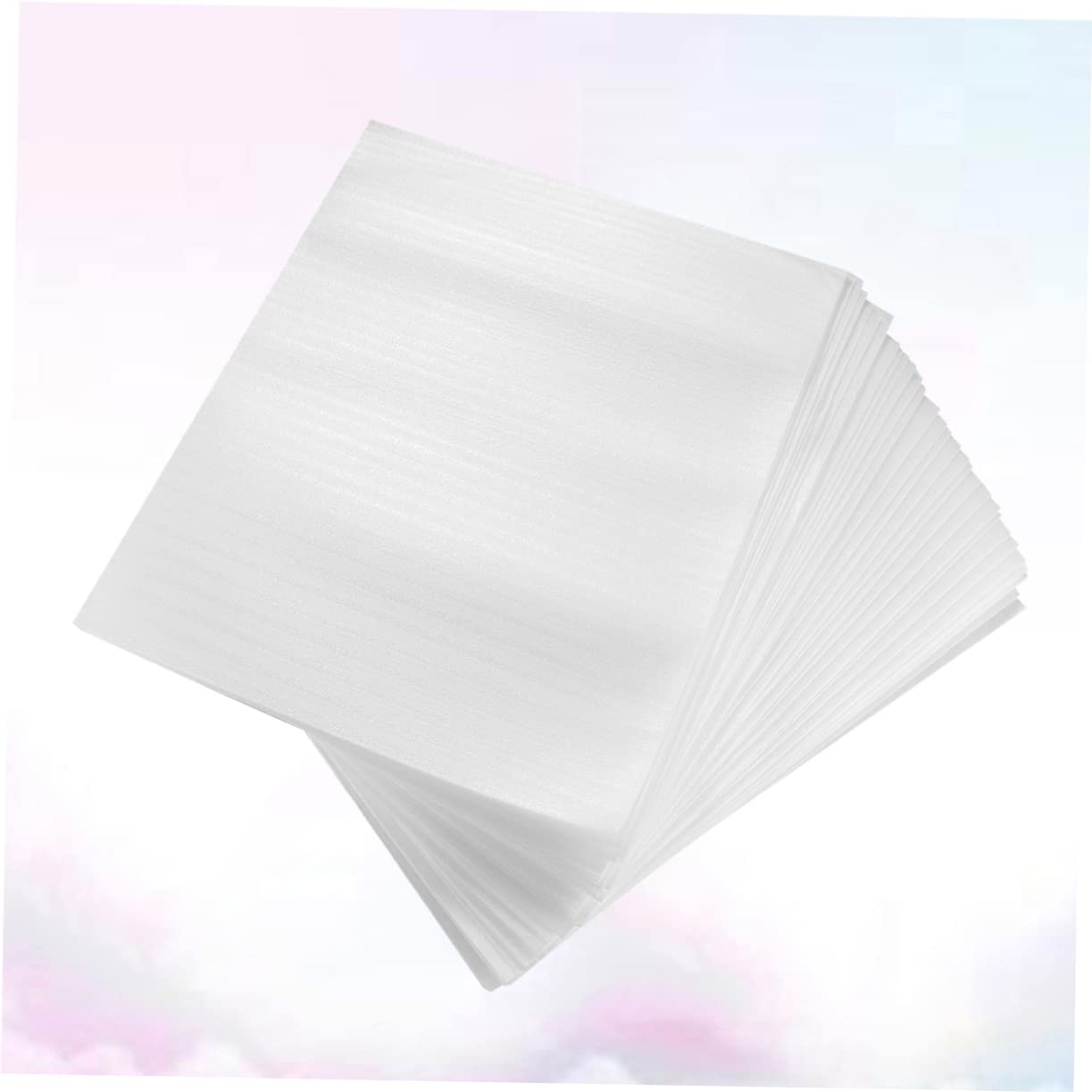 KALLORY 100pcs Coated Pearl Cotton Bags Foam Packing Sheets for Shipping Scratch Resistant Pouches 15x20cm White