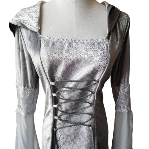 Renaissance Costume Women Corset Dress Hooded Dress Witch Costume Women - image 6