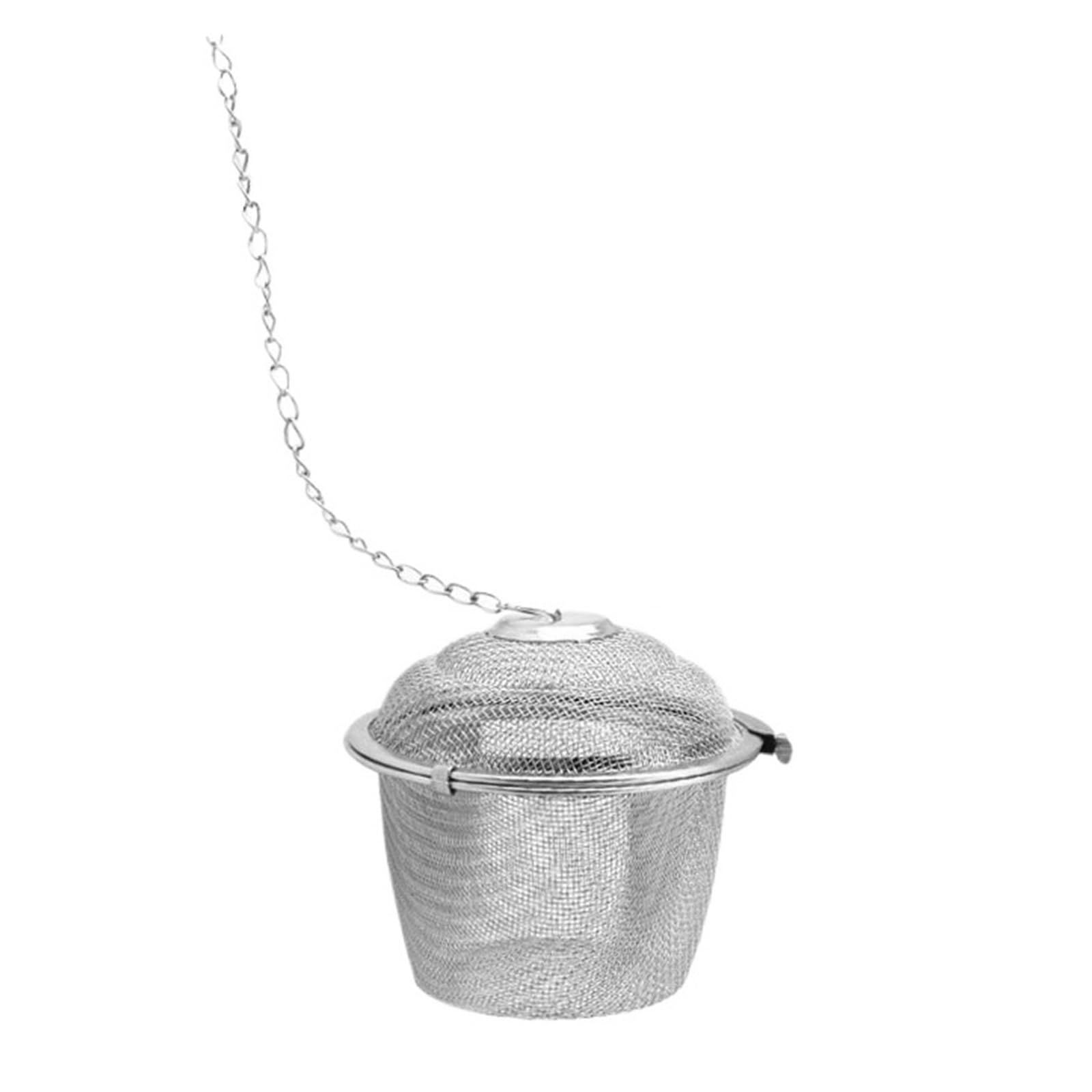 Bola de colador té acero inoxidable, Infusor malla fina for filtro bloqueo hojas sueltas for tetera, taza y olla(2pcs)